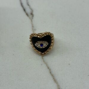 Heart Shaped Evil Eye Ring